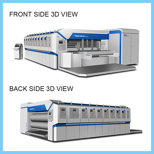 Lead edge corrugated carton making machine